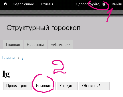 Вход в профиль в Друпале